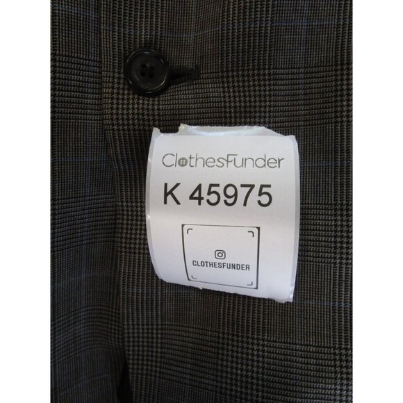 VINTAGE Burberrys Of London Sport Coat 42 Blazer Windowpane Plaid Wool* - Picture 15 of 15